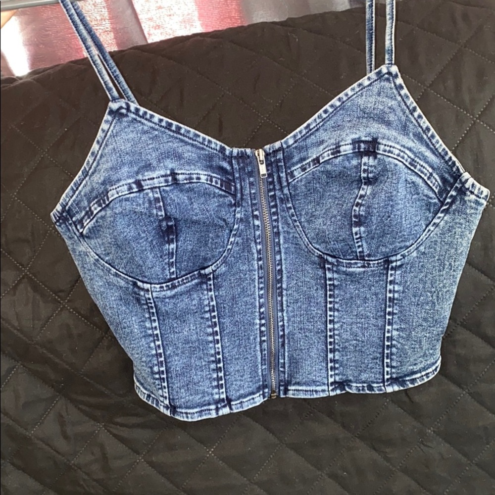 JEAN CROP TOP! New!! 💙